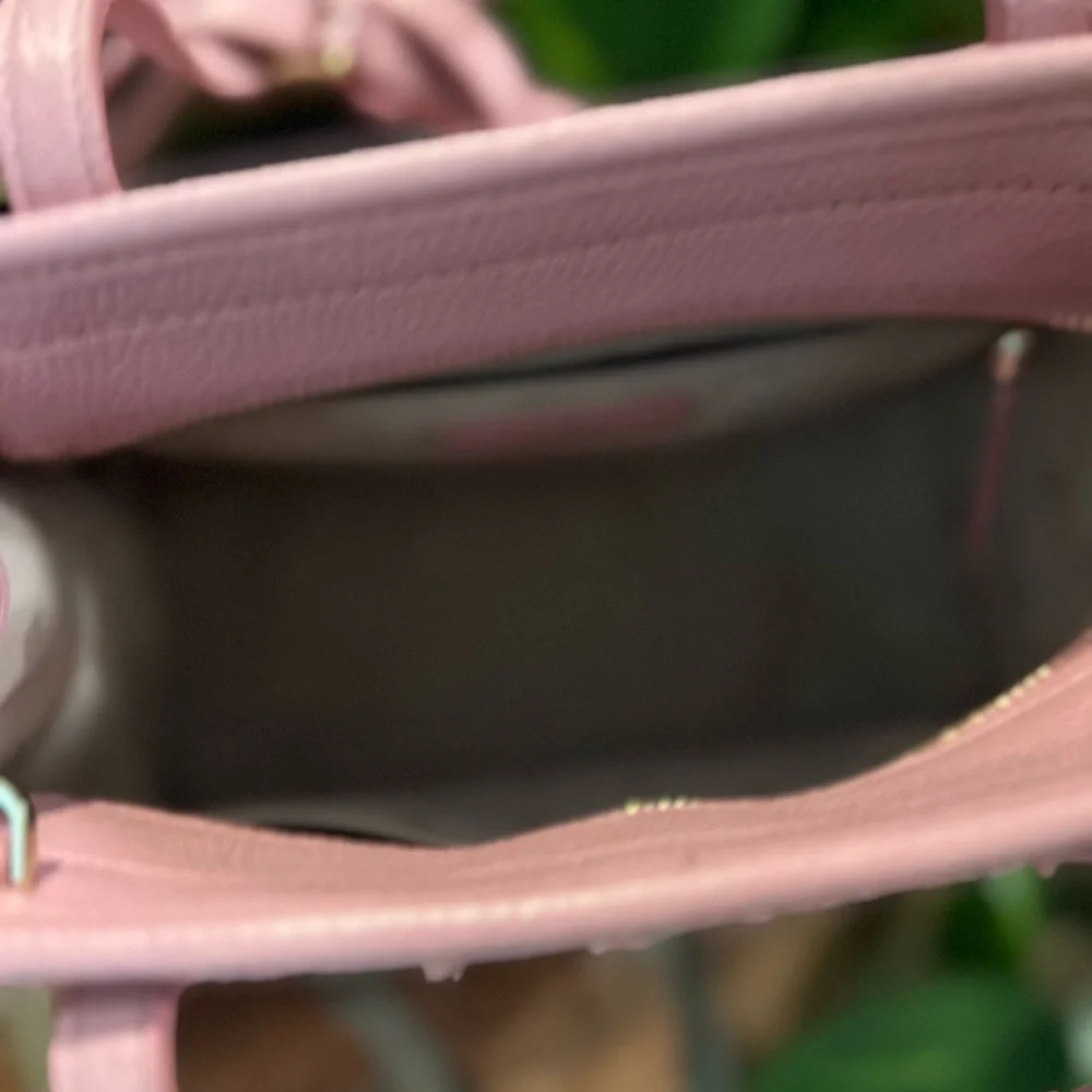 Kate Spade Pink Textured Shoulder Bag with Tassel
